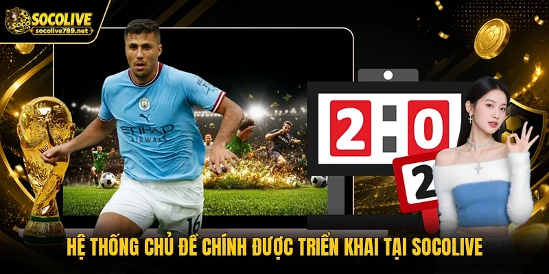 Hệ thống chủ đề chính được triển khai tại Socolive